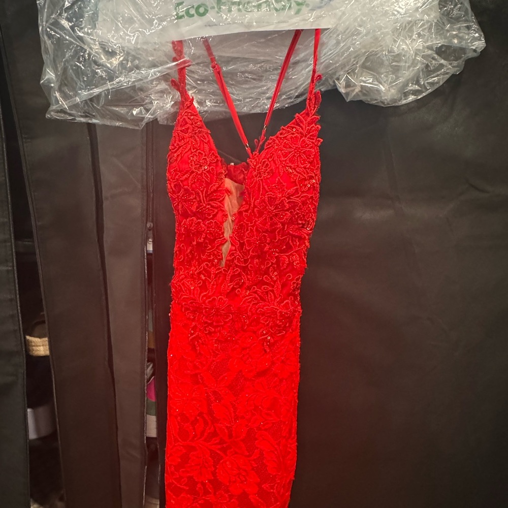 Stunning Red Lace Dress